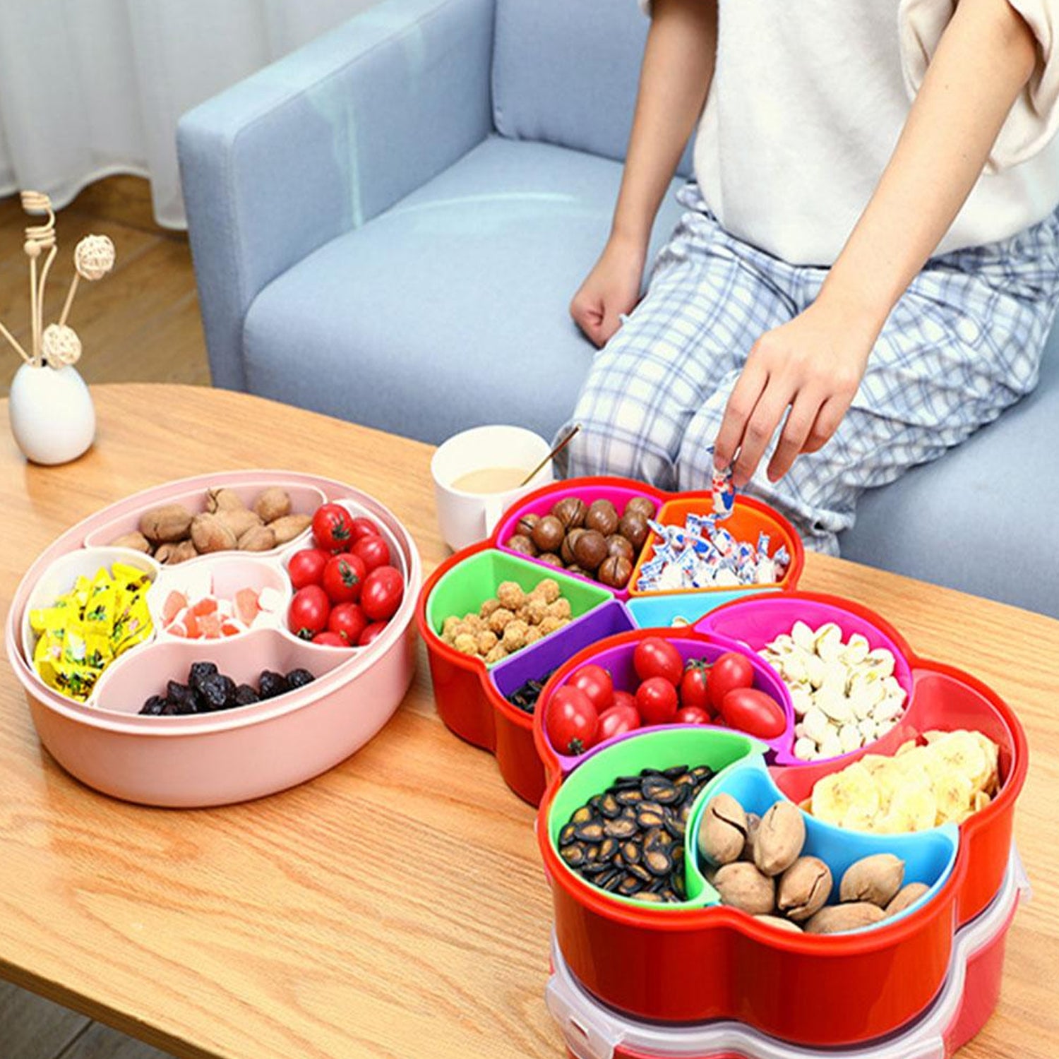 2863 5compartments Party Food Storage Snack Nuts Box For Peanuts Fruits And Candy Box For Home  Kitchen Use 2863 5compartments Party Food Storage Snack Nuts Box For Peanuts Fruits And Candy Box For Home  Kitchen Use
